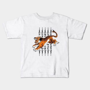 Tiger Tattoo old school of thailand Kids T-Shirt